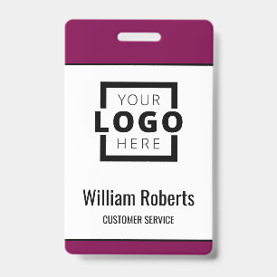 Custom Business Logo Basic Employee ID Badge