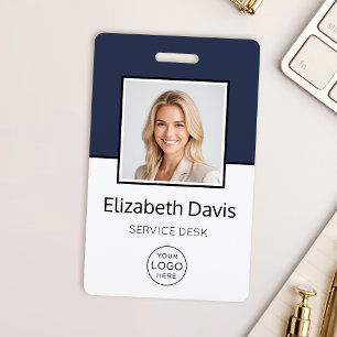 Custom Business Logo Basic Employee Photo ID Badge