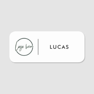 Custom Business Logo Basic Employee Staff Name  Na Tag