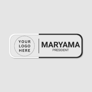 Custom Business Logo Basic Employee Staff Name Tag