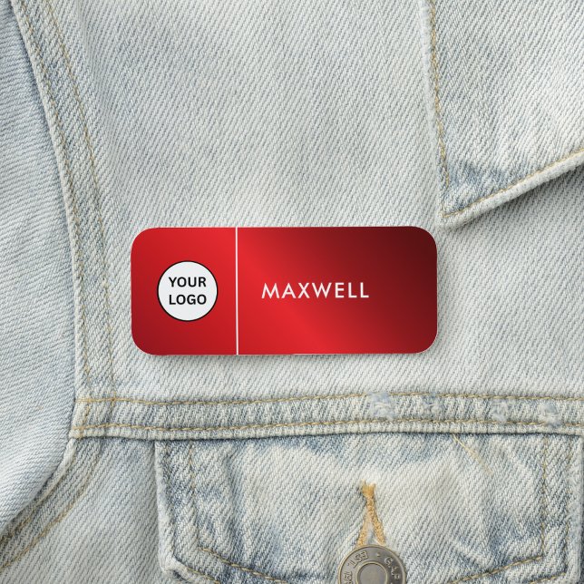 Custom Business Logo | Basic Employee Staff  Name Tag (Creator Uploaded)