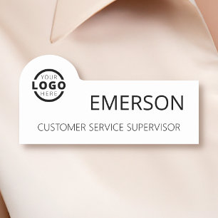Custom Business Logo Basic Employee Staff Name Tag