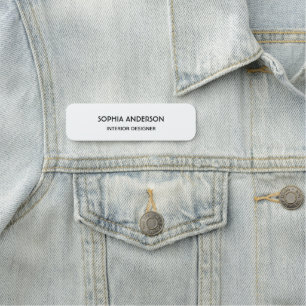 Custom Business Logo Basic Employee Staff Name Tag
