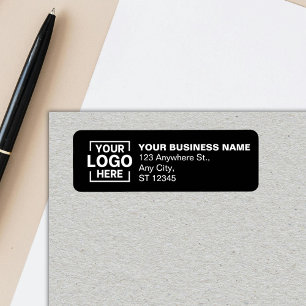 Custom Business Logo Black Company Return Address 