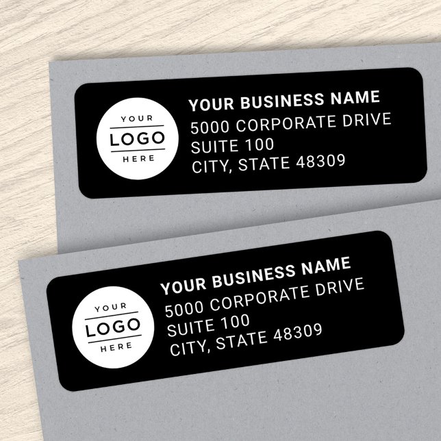 Custom Business Logo Black Return Address (Creator Uploaded)