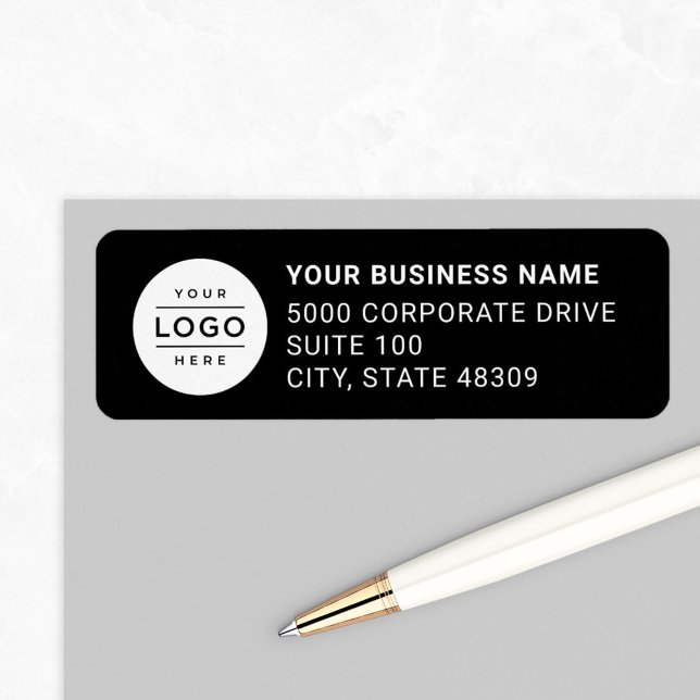 Custom Business Logo Black Return Address (Creator Uploaded)