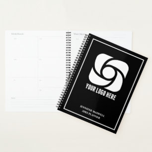 Custom Business Logo Black White 2027 Company Planner