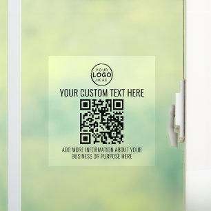 Custom Business Logo Black White QR Code