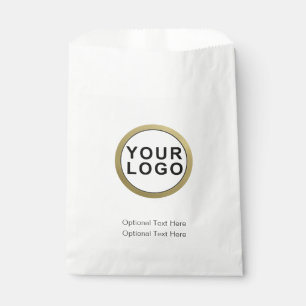 Custom Business Logo Brand Modern Minimal Favour Bags