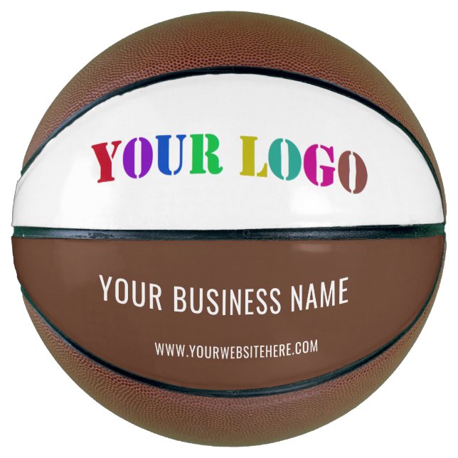 Custom Business Logo Branded Basketball Template (Front)