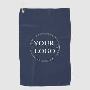 Custom Business Logo Branded Blue Golf Towel