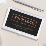 Custom Business Logo Branded Corporate Gold Business Card Holder<br><div class="desc">Create your personalised professional business card holder with your own company logo and custom text. Custom branded business card holders are great practical corporate gifts for executives and employees,  and they add a professional touch and promotional value to presenting your cards to customers. No minimum order quantity.</div>