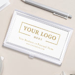 Custom Business Logo Branded Corporate Rose Gold Business Card Holder<br><div class="desc">Create your personalised professional business card holder with your own company logo and custom text. Custom branded business card holders are great practical corporate gifts for executives and employees,  and they add a professional touch and promotional value to presenting your cards to customers. No minimum order quantity.</div>