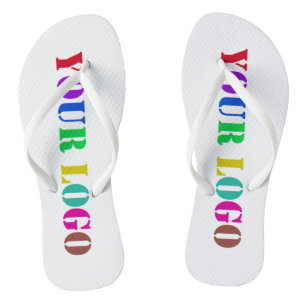 Custom Business Logo Branded Flip Flops Example