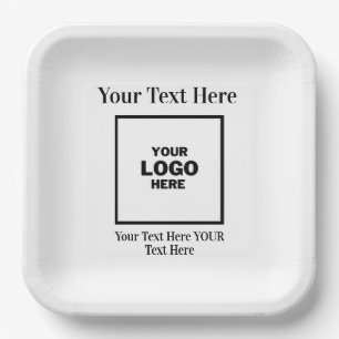 Custom Business Logo Branded Professional Paper Plate