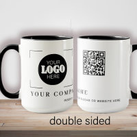 Custom business logo branded promotional QR code
