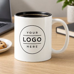 Custom Business Logo Branded Promotional Two-Tone Coffee Mug