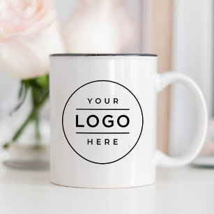 Custom Business Logo Branded Two-Tone Coffee Mug