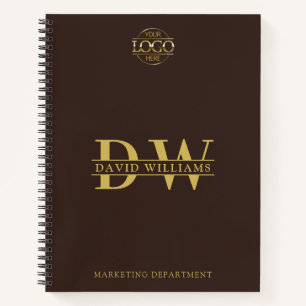 Custom Business Logo & Branding Monogram Initials Notebook