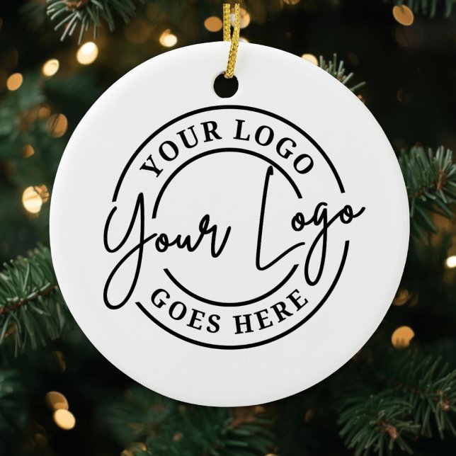Custom Business Logo Ceramic Tree Decoration (Custom Business Logo Ceramic Ornament )
