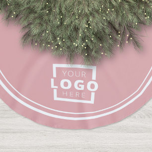 Custom Business Logo Christmas Elegant Corporate Brushed Polyester Tree Skirt