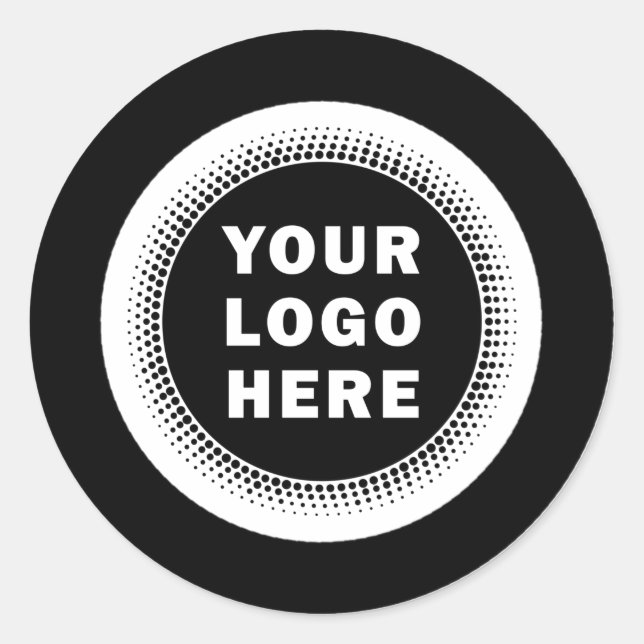 Custom Business Logo Classic Round Sticker (Front)