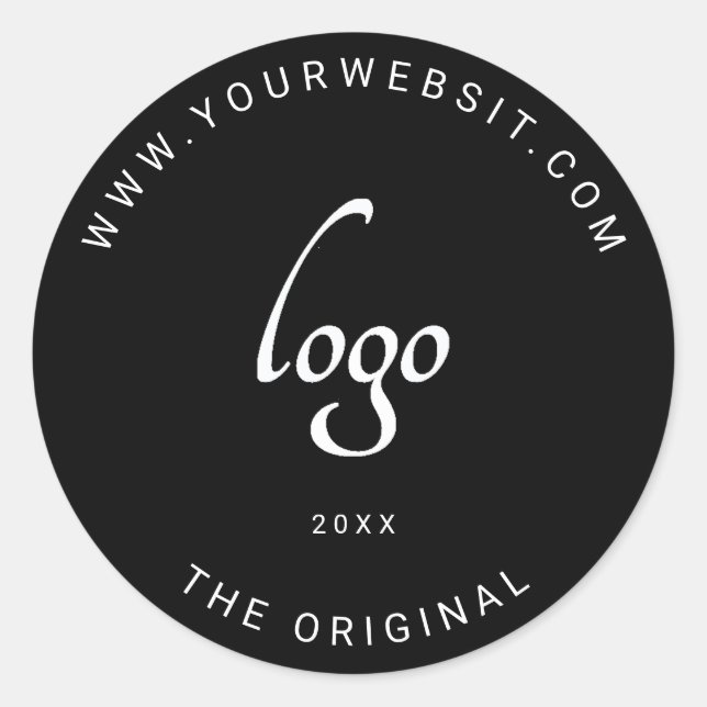 Custom Business Logo Classic Round Sticker (Front)