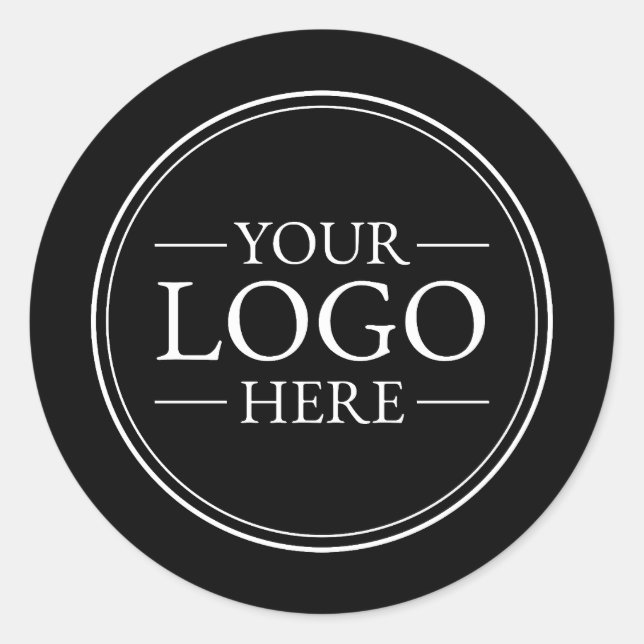 Custom Business Logo Classic Round Sticker (Front)