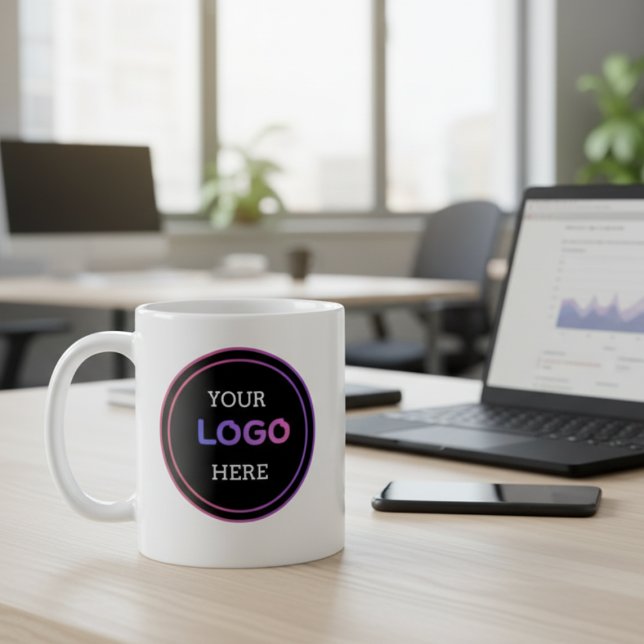 Custom Business Logo Coffee Mug (Custom Business Logo Mug | Personalized Company Brand Coffee Mug | Corporate Gift)