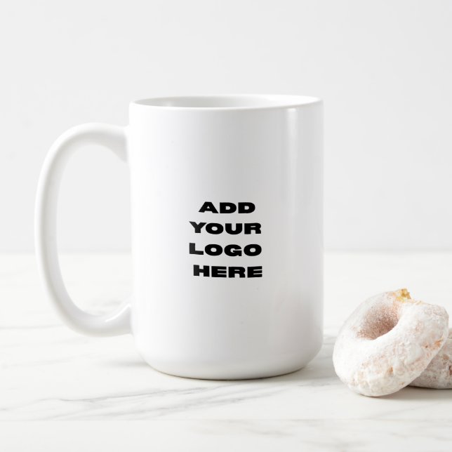 Custom Business Logo Coffee Mug (With Donut)