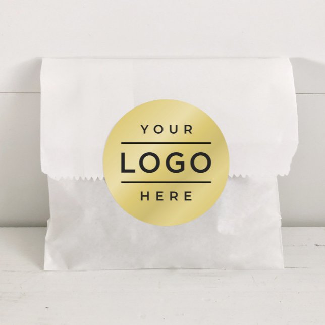Custom Business Logo Company Branded Classic Round Sticker (Creator Uploaded)