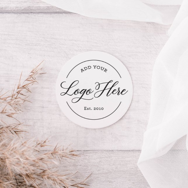 Custom Business Logo Company Branded Classic Round Sticker (Creator Uploaded)