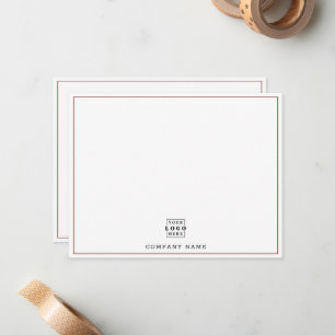 Custom Business Logo Company Branded Maroon Border Card