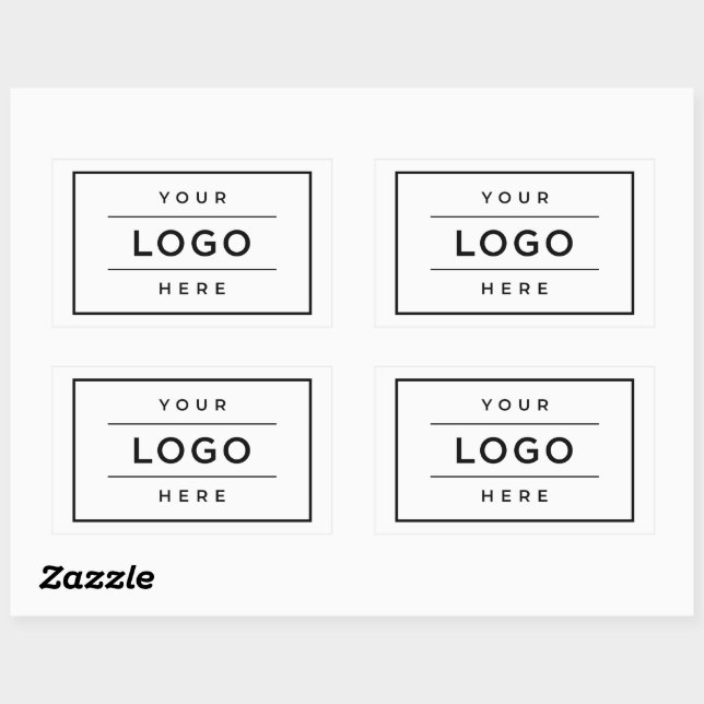 Custom Business Logo Company Branded Rectangular Sticker (Sheet)
