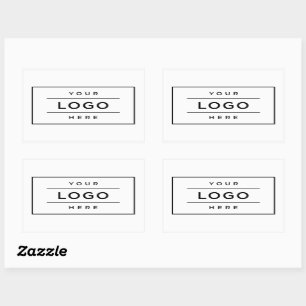 Custom Business Logo Company Branded Rectangular Sticker