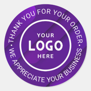 Custom Business Logo Company Branded Thank You Classic Round Sticker