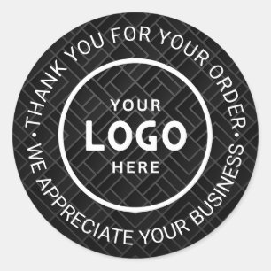 Custom Business Logo Company Branded Thank You Classic Round Sticker