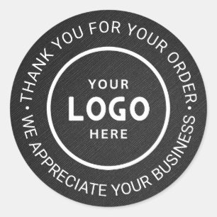 Custom Business Logo Company Branded Thank You Classic Round Sticker