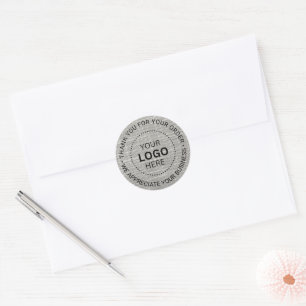 Custom Business Logo Company Branded Thank You  Classic Round Sticker