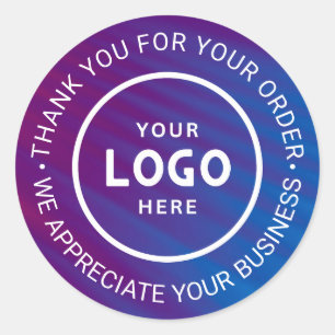 Custom Business Logo Company Branded Thank You Classic Round Sticker