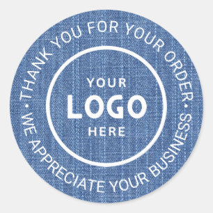 Custom Business Logo Company Branded Thank You Classic Round Sticker