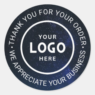 Custom Business Logo Company Branded Thank You Classic Round Sticker