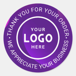 Custom Business Logo Company Branded Thank You Classic Round Sticker