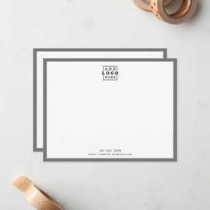 Custom Business Logo Company Contact Grey Border Card