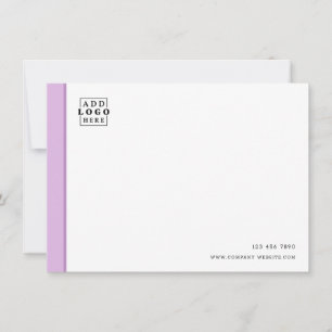 Custom Business Logo Company Contact Purple Line Card