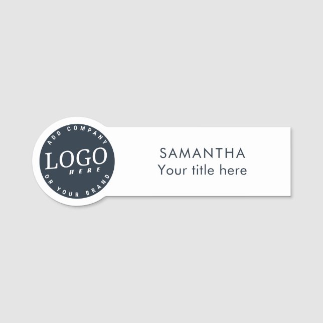 Custom Business Logo Company Employee Name Tag (Front)