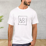 Custom Business Logo Company Event Minimalist T-Shirt<br><div class="desc">This stylish t-shirt would make a wonderful addition to your business supplies! Easily add your own logo by clicking on the "personalise" option.</div>