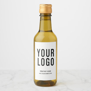 Custom Business Logo Company Event Minimalist Wine Label