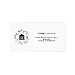 Custom Business Logo Company Name Label