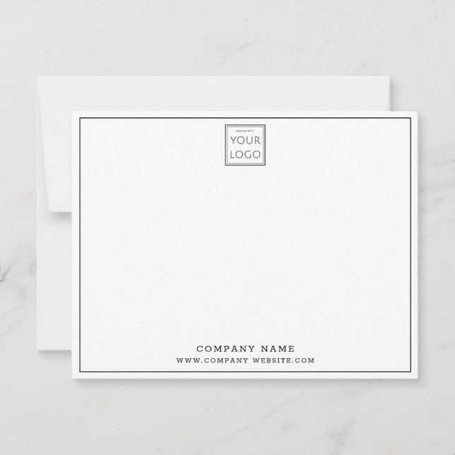  Custom Business Logo Company Name Note Card (Front)
